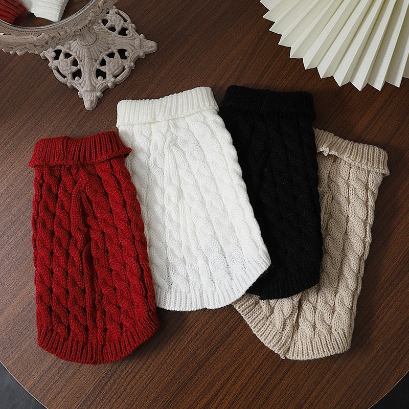 Pet Cable-knit Sweater