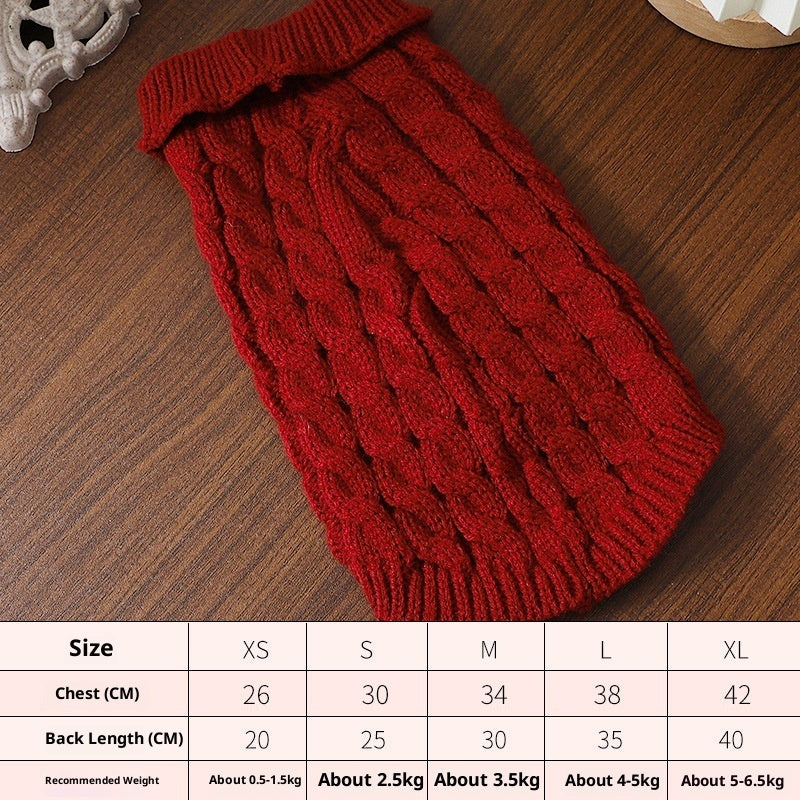 Pet Cable-knit Sweater