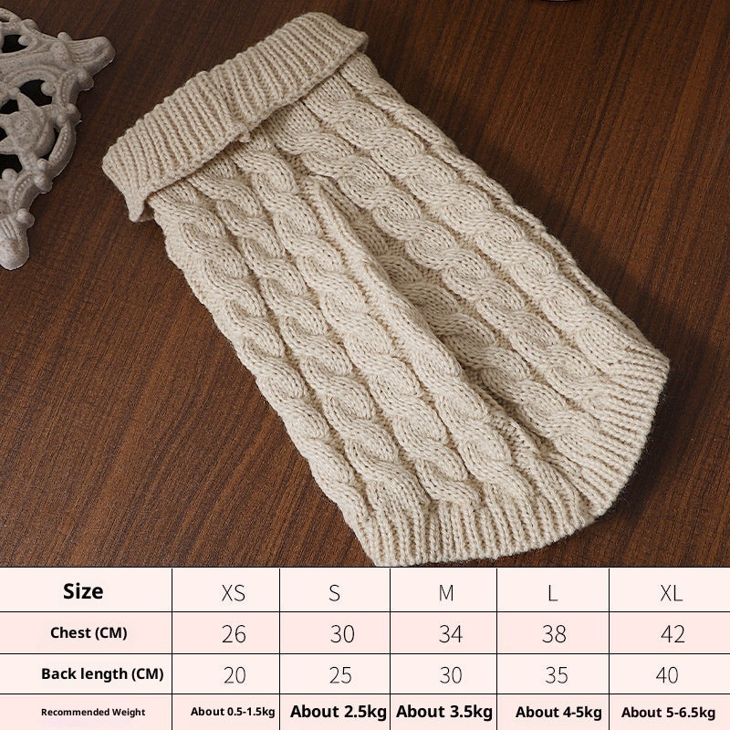 Pet Cable-knit Sweater
